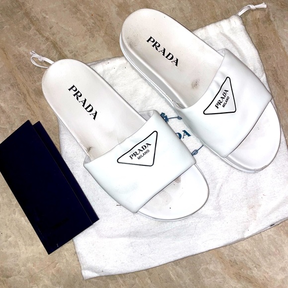 Prada Shoes - Prada White Sandals 7.5 women’s